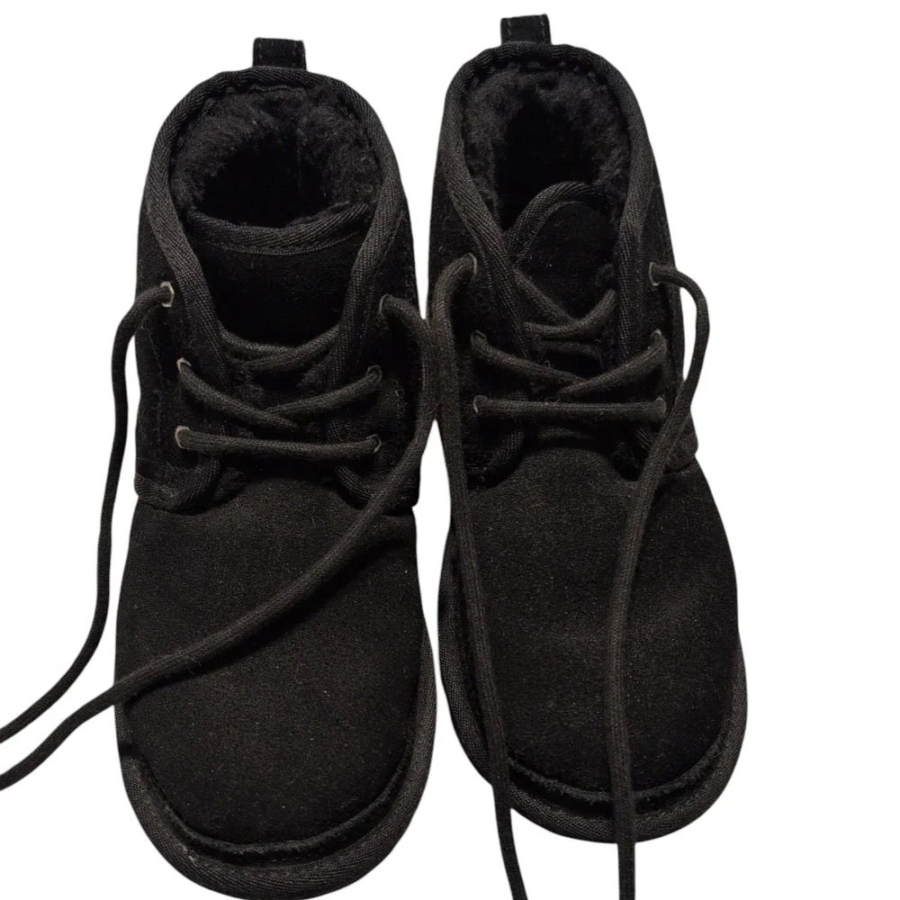UGG Neumel II Kids Black Lace-Up Boots